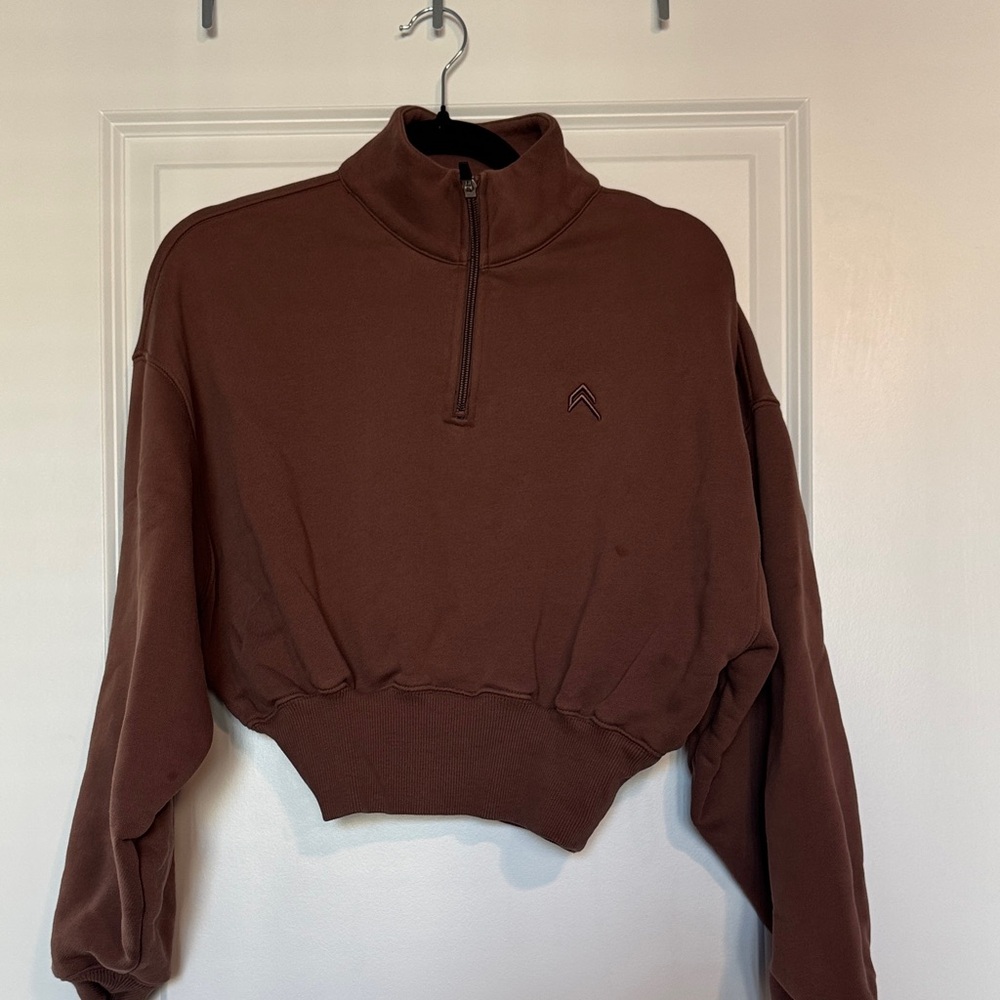 Oner Active Women's Brown Zip-Up Sweater